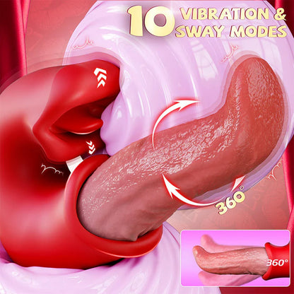KEREX 3-in-1 Women's Vibrator – G-Spot Thrusting & Licking Toy🗽