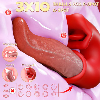 KEREX 3-in-1 Women's Vibrator – G-Spot Thrusting & Licking Toy🗽